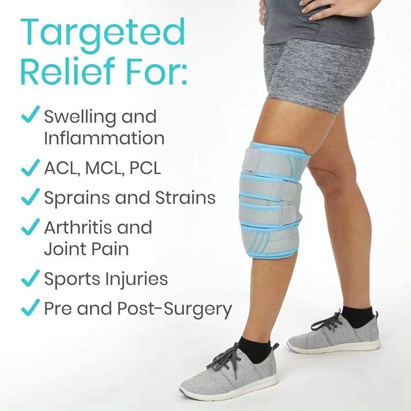Knee ice gel Wraps for hot and cold therapy