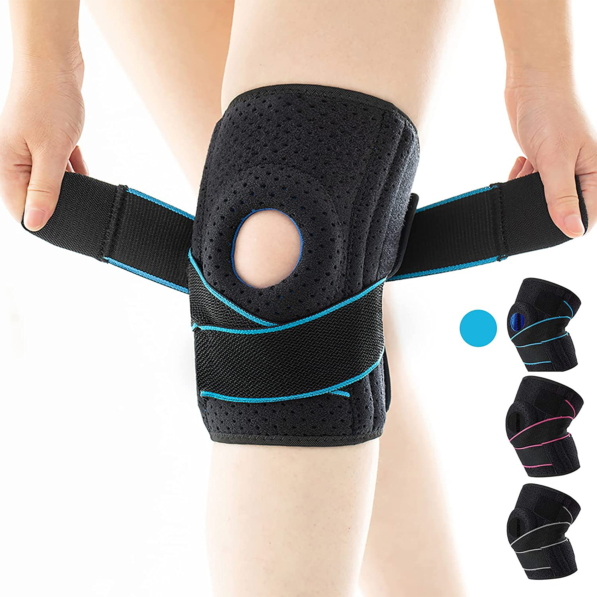 Knee Brace with Side Stabilizers & Patella Gel Pads