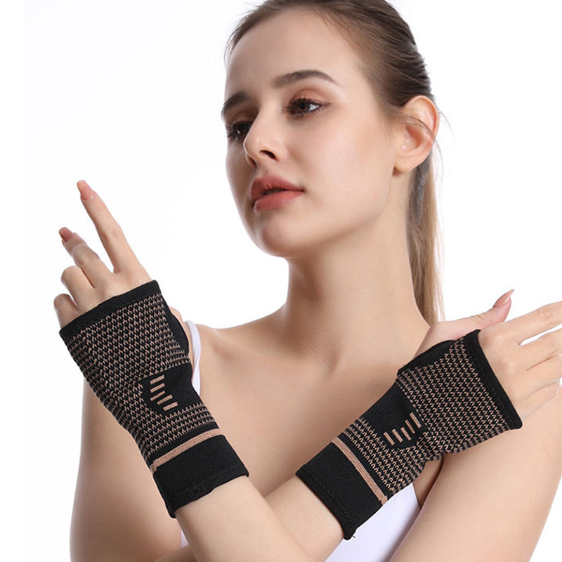 Copper High-Elastic Compression Wrist Brace