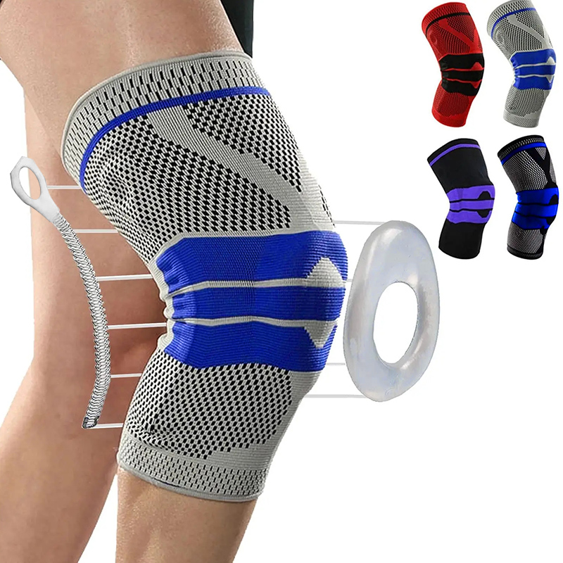 Compression Knee Sleeve with Patella Gel pad & Side stabilizers