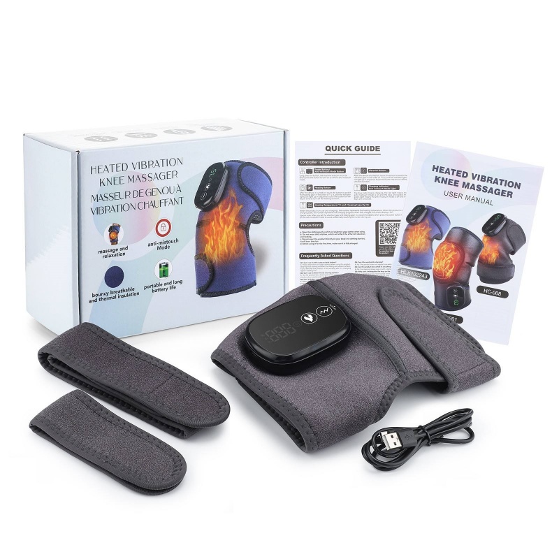 Cordless Knee Massager with Heat Vibration