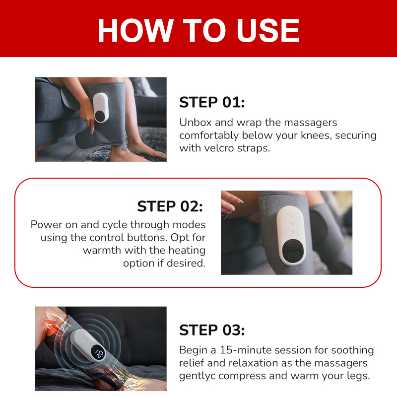 Wireless Calf Massager, Air Leg Massager Machine for Blood Circulation and Relieve Pain Relief