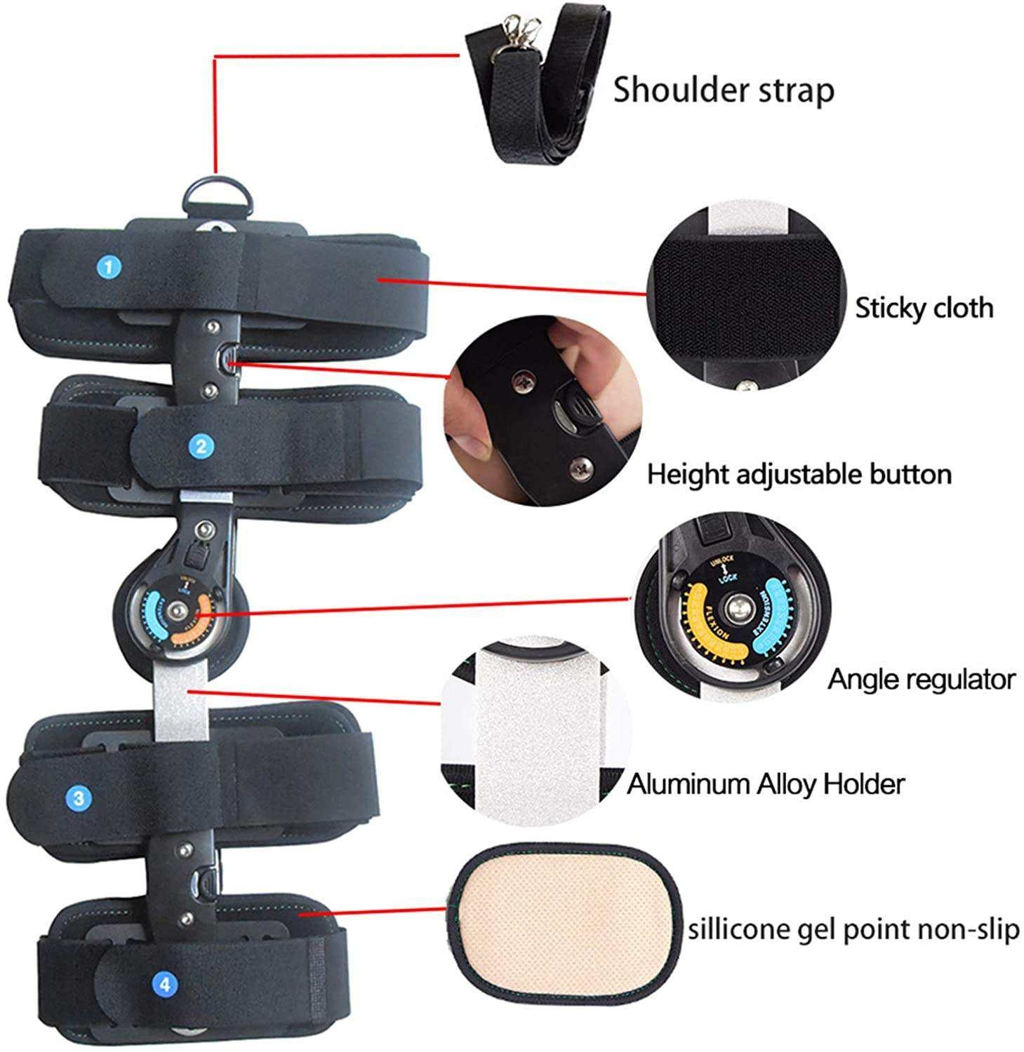 Hinged ROM Knee Brace 07